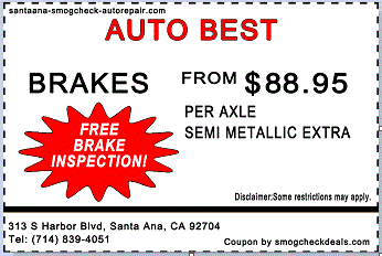 Brake Repair Coupon Santa Ana, CA